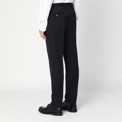 Tagliatore Wool Suit With Notch Lapel And Flap Pockets In Black