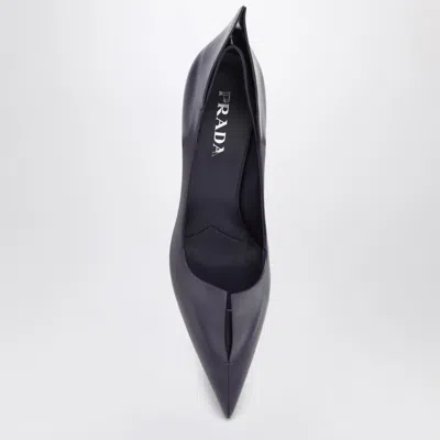 Prada Scarpe Con Tacco In Pelle Viola Donna In Gray