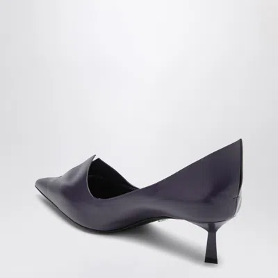 Prada Scarpe Con Tacco In Pelle Viola Donna In Gray