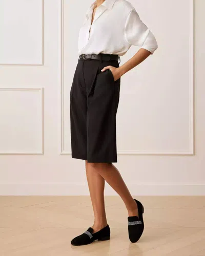 Stuart Weitzman Loafers With Embellished Strap Detail In Black