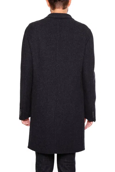 Prada Single-breasted Long-sleeved Coat In Gray