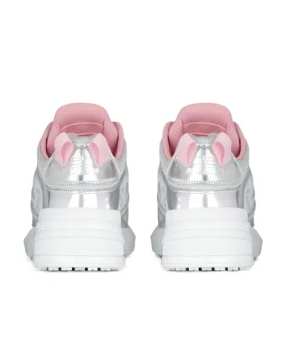 Givenchy Metallic-effect Leather Sneakers In White