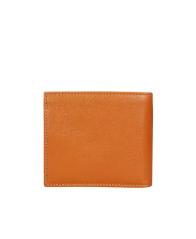Il Bisonte Logo Double Fold Wallet In Orange