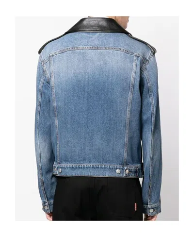 Alexander Mcqueen Combo Biker Jacket In Black