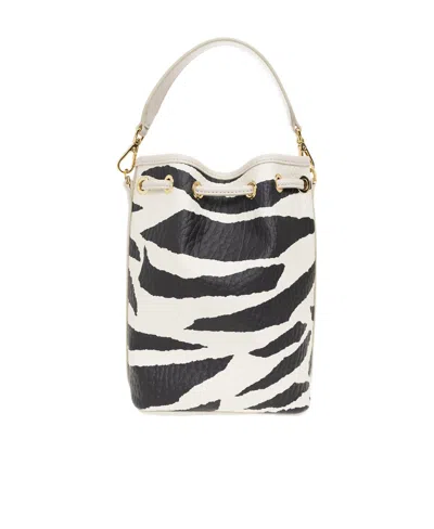 Mcm Animal Pattern Shoulder Bag In White