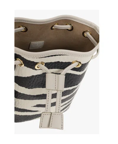 Mcm Animal Pattern Shoulder Bag In White