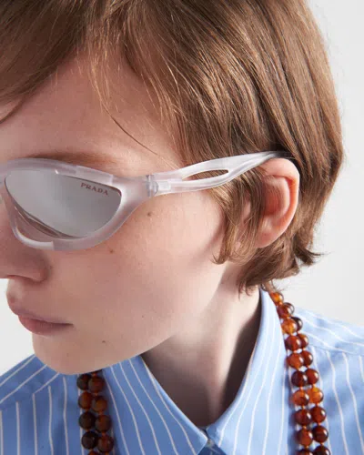 Prada Morph Cat-eye Frame Sunglasses In White