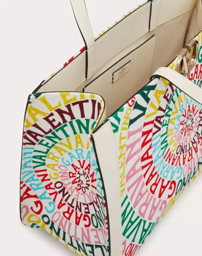 Valentino Collision Pattern Handbag In White