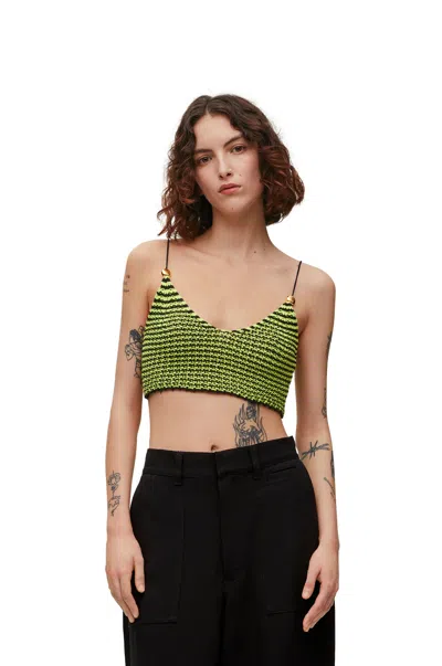 Loewe Strappy Top In Cotton Blend In Green