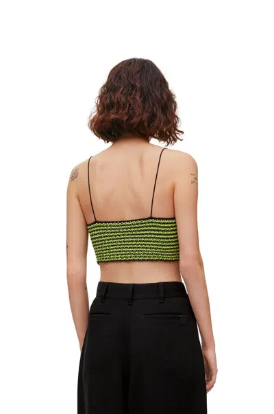 Loewe Strappy Top In Cotton Blend In Green