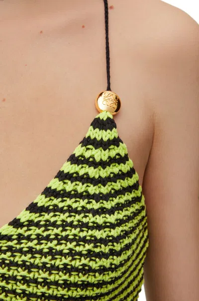 Loewe Strappy Top In Cotton Blend In Green