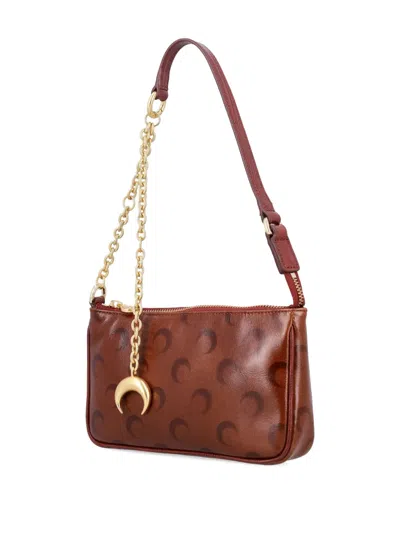 Marine Serre Moon Strike Bauletto Bag In Brown