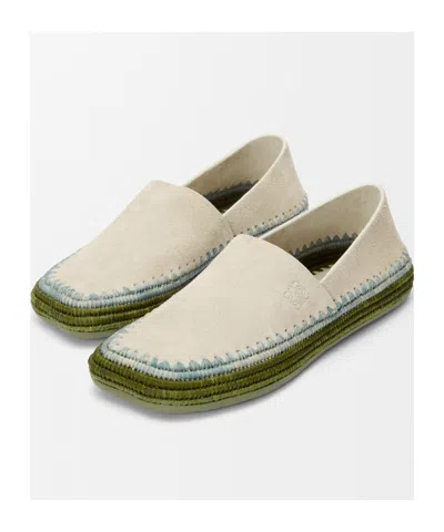 Loewe Rio Suede Espadrilles In Light Gray