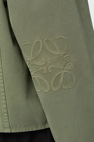 Loewe Anagram Jacket In Cotton In Sage