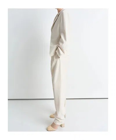 Lemaire Single-breasted Fitted Tailored Jacket In White