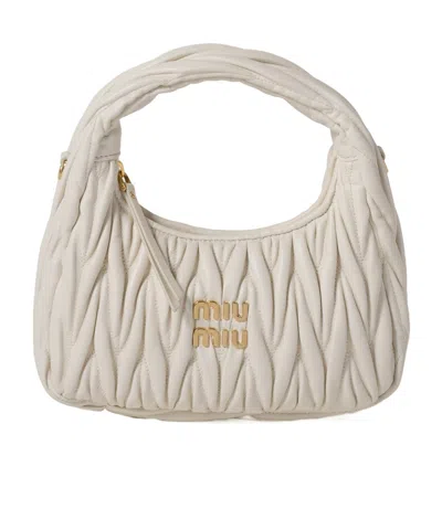 Miu Miu Single-handle Handbag In White