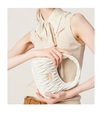 Miu Miu Single-handle Handbag In White