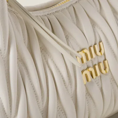 Miu Miu Single-handle Handbag In White
