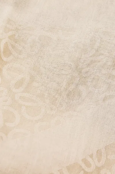 Loewe Rectangular Beach Towel In Light Beige