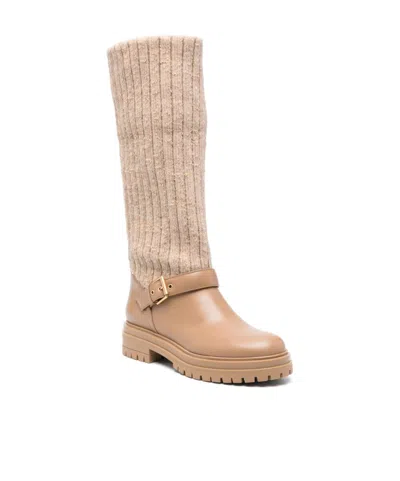 Gianvito Rossi Brown Round-toe Boots In Multicolor