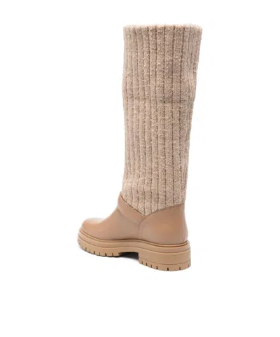 Gianvito Rossi Brown Round-toe Boots In Multicolor