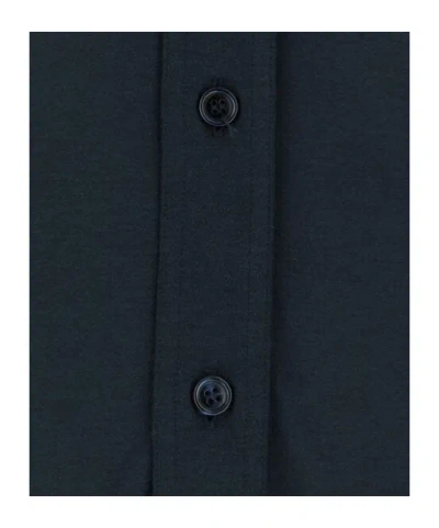 Brioni Midnight Blue Cotton Shirt In Blue