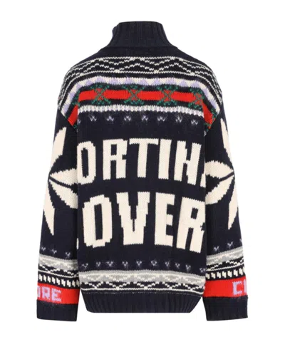 Giada Benincasa Ciao Amore X Franz Kraler Knitted Cardigan In Blue