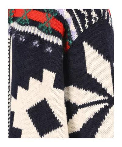 Giada Benincasa Ciao Amore X Franz Kraler Knitted Cardigan In Blue