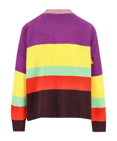 Giada Benincasa Striped Embroidered Sweater In Multi