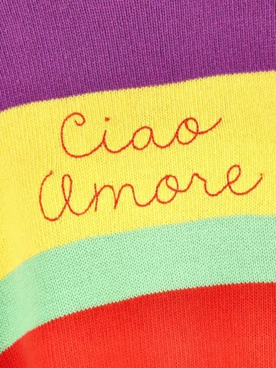 Giada Benincasa Striped Embroidered Sweater In Multi