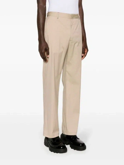 Prada Belt-loop Casual Pants In Neutral