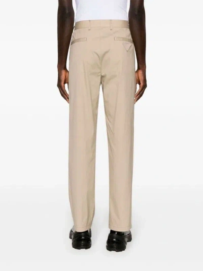 Prada Belt-loop Casual Pants In Neutral