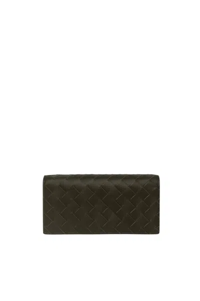Bottega Veneta Woven Wallet In Black