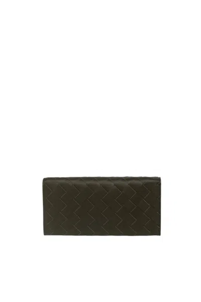 Bottega Veneta Woven Wallet In Black