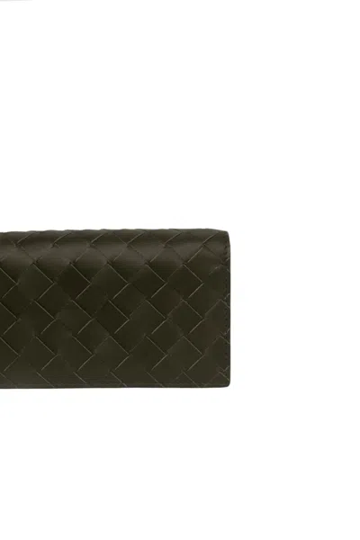 Bottega Veneta Woven Wallet In Black