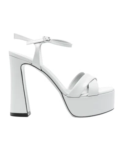 Roberto Festa Chunky High Heel Sandals In White