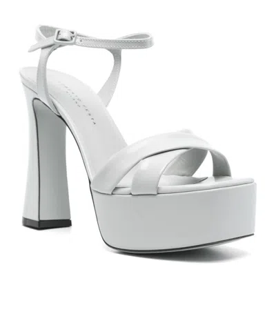 Roberto Festa Chunky High Heel Sandals In White
