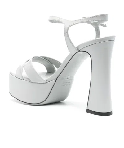 Roberto Festa Chunky High Heel Sandals In White