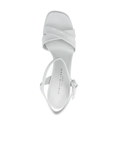 Roberto Festa Chunky High Heel Sandals In White