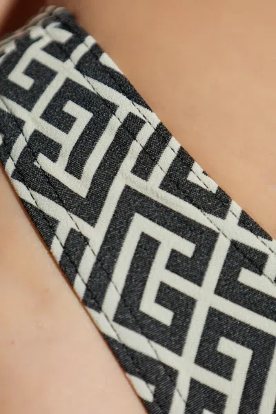 Balmain Patterned Two Piece Swimsuit In Black