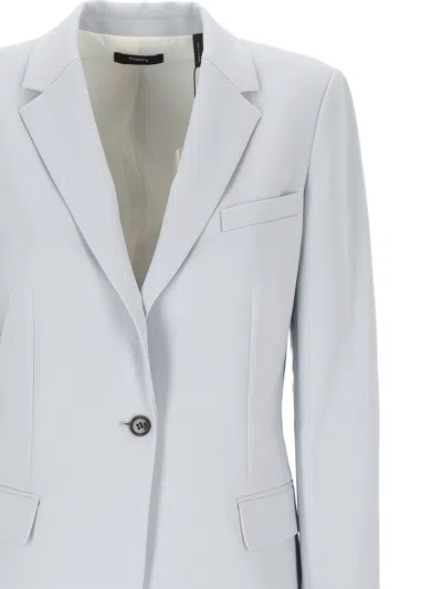 Theory Admiral Crepe Staple Blazer In White
