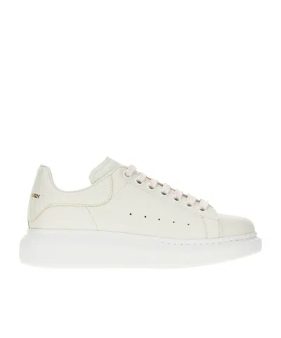 Alexander Mcqueen 45mm Iridescent Tech & Leather Sneakers In White