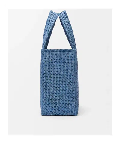 Loewe Women's Font Small Raffia Bag In Light Blue