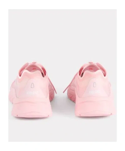 Kenzo Low Top Sneakers With Mesh Upper And Rubber Sole In Pink