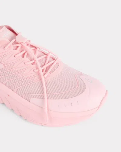 Kenzo Low Top Sneakers With Mesh Upper And Rubber Sole In Pink