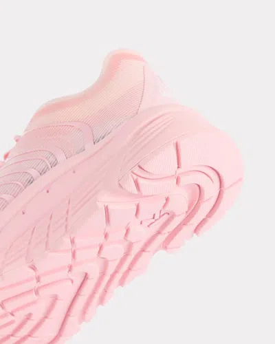 Kenzo Low Top Sneakers With Mesh Upper And Rubber Sole In Pink