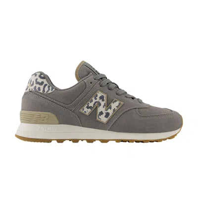 Pre-owned New Balance Wmns 574 'harbor Grey Leopard'