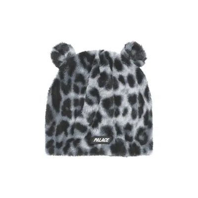 Pre-owned Palace Furry Ears Nein Cuff Beanie 'snow Leopard' In Multi-color