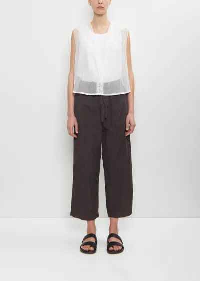 Toujours Cotton Blend Easy Field Trouser In Charcoal Brown