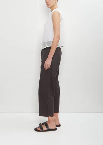 Toujours Cotton Blend Easy Field Trouser In Charcoal Brown